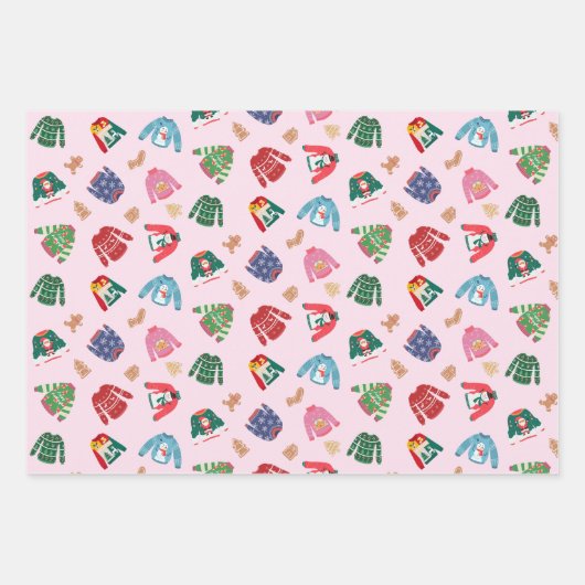 Kersttruien en peperkoekjes inpakpapier vel (Voorkant 2)