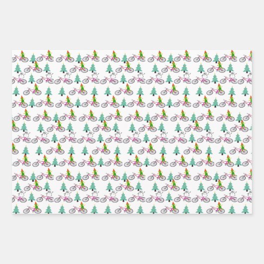 Kersttruien lakens wikkelen papieren fiets inpakpapier vel (Voorkant 3)