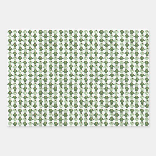 Kersttruien lakens wikkelen papieren fiets inpakpapier vel (Voorkant 2)