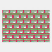 Kersttruien lakens wikkelen papieren fiets inpakpapier vel (Voorkant)