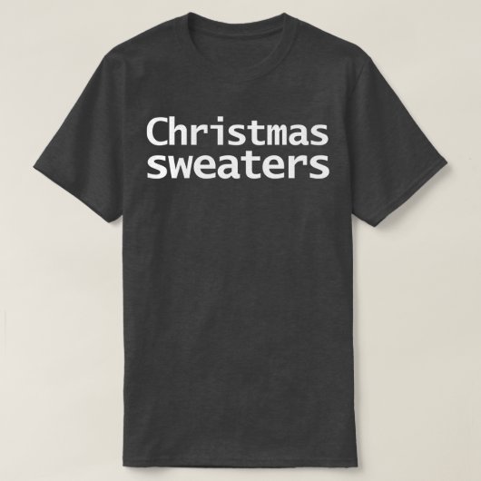 Kersttruien letterlijk typografie t-shirt (Design voorkant)