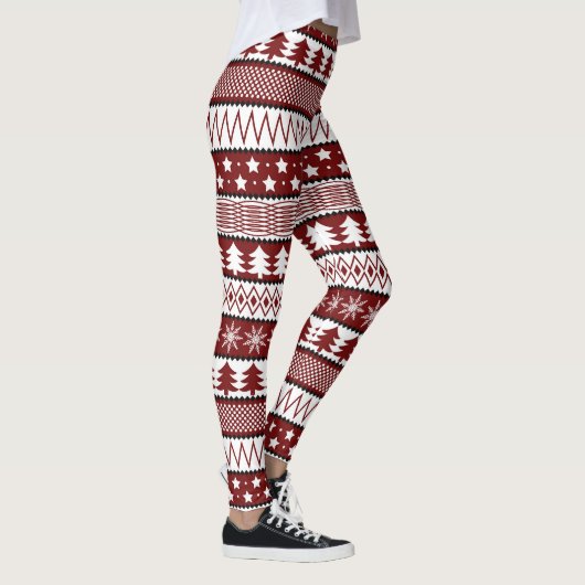 Kersttrustpatroon Vakantiedagen leggings (Rechts)
