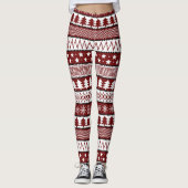 Kersttrustpatroon Vakantiedagen leggings (Voorkant)