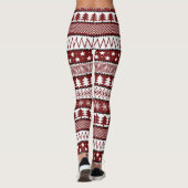 Kersttrustpatroon Vakantiedagen leggings (Achterkant)