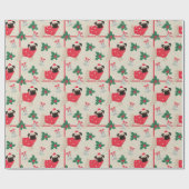 kersttuggen cadeaupapier (Vlak)