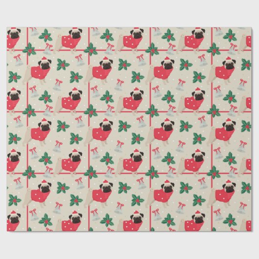 kersttuggen cadeaupapier (Vlak)