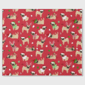 kersttuggen cadeaupapier (Vlak)