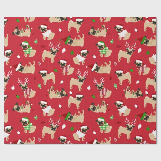 kersttuggen cadeaupapier (Vlak)