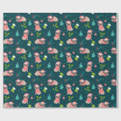 kersttuggen cadeaupapier (Vlak)