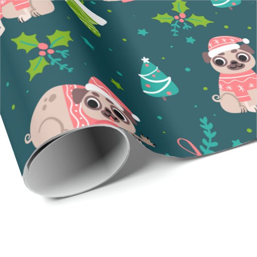 kersttuggen cadeaupapier (Rol Hoek)