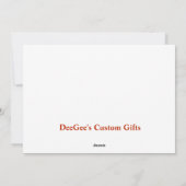 kersttuggen feestdagenkaart (Achterkant)