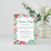 kersttuin | feestuitnodiging briefkaart (Staand voorkant)