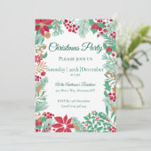 kersttuin | feestuitnodiging kaart (Staand voorkant)