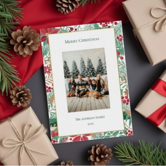 kersttuin | folie feestdagenkaart