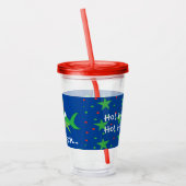 kersttumbler 16 oz Santa Shark Acryl Drinkbeker (Links)