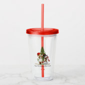 kersttumbler acryl drinkbeker (Voorkant)