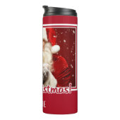 Kersttumbler, de kerstman van de kerstman/UW FOTO Thermosbeker (Geroteerd rechts)