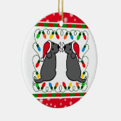 Kersttwein Black Labradors Santa Ornament (Rechts)