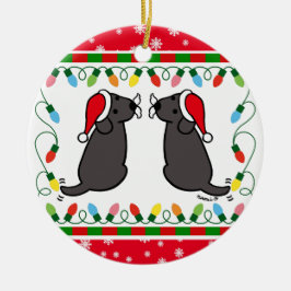 Kersttwein Black Labradors Santa Ornament