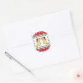 Kersttwingele labradoren voor kerstkerstcadeautjes ronde sticker (Envelop)