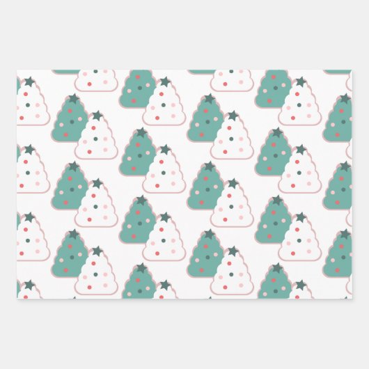 kersttwisten en stripes inpakpapier vel (Voorkant 2)