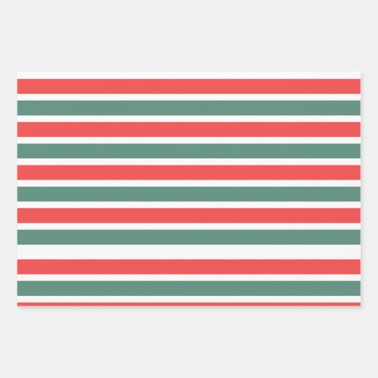 kersttwisten en stripes inpakpapier vel (Voorkant)