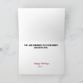 kersttwitserteam met kerstkaart kaart (Binnen)