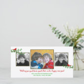 Kersttwitteraarfotokaart Feestdagenkaart (Staand voorkant)