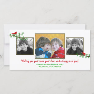 Kersttwitteraarfotokaart Feestdagenkaart