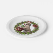 kersttwitterkerstpapier Borden Papieren Bordje (Gekanteld)