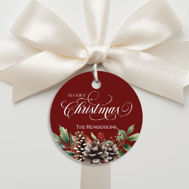 Kersttypografie Aangepaste Naamlabel Bedankjes Labels