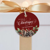 Kersttypografie Aangepaste Naamlabel Bedankjes Labels