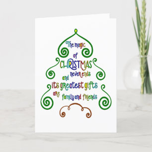 Kersttypografie Boomvorm, ZSSPG Feestdagen Kaart