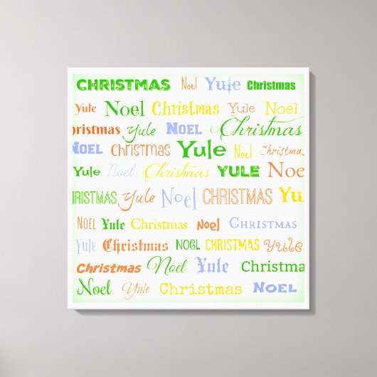 kersttypografie canvas afdruk (Voorkant)