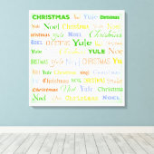 kersttypografie canvas afdruk (Insitu (Houten vloer))