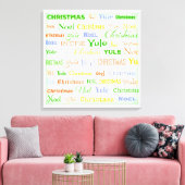 kersttypografie canvas afdruk (Insitu (Woonkamer))
