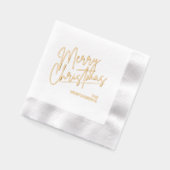 Kersttypografie Feest Folie Servetten (Links)
