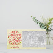  kersttypografie feestdagenkaart (Staand voorkant)