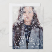  kersttypografie feestdagenkaart (Voorkant)