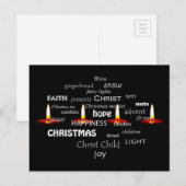 kersttypografie feestdagenkaart (Voorkant / Achterkant)