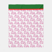 kersttypografie fleece deken (Voorkant)