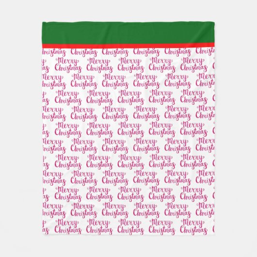 kersttypografie fleece deken (Voorkant)