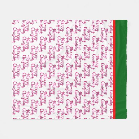 kersttypografie fleece deken (Voorkant (Horizontaal))