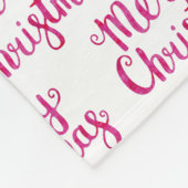 kersttypografie fleece deken (Hoek)