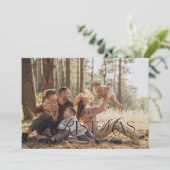 Kersttypografie Fotokaart Kaart (Staand voorkant)