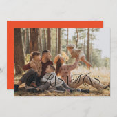 Kersttypografie Fotokaart Kaart (Voorkant / Achterkant)