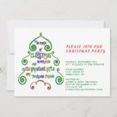 Kersttypografie in de vorm van een boom, ZPR Kaart (Voorkant)