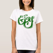 Kersttypografie Joy Holly T-shirt (Voorkant)