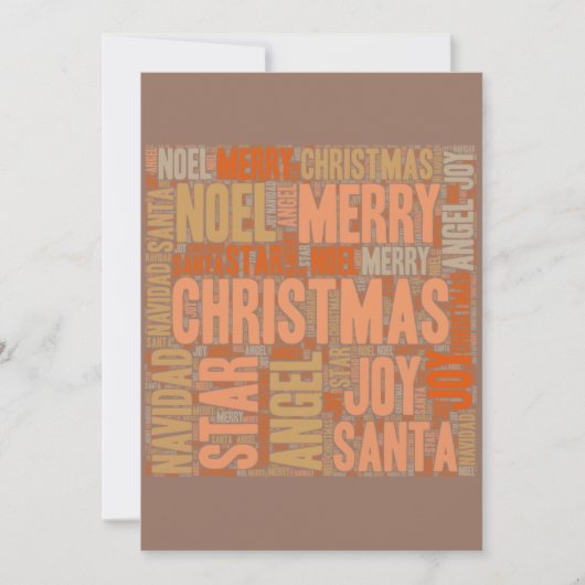 kersttypografie kaart (Voorkant)