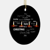 kersttypografie keramisch ornament (Rechts)